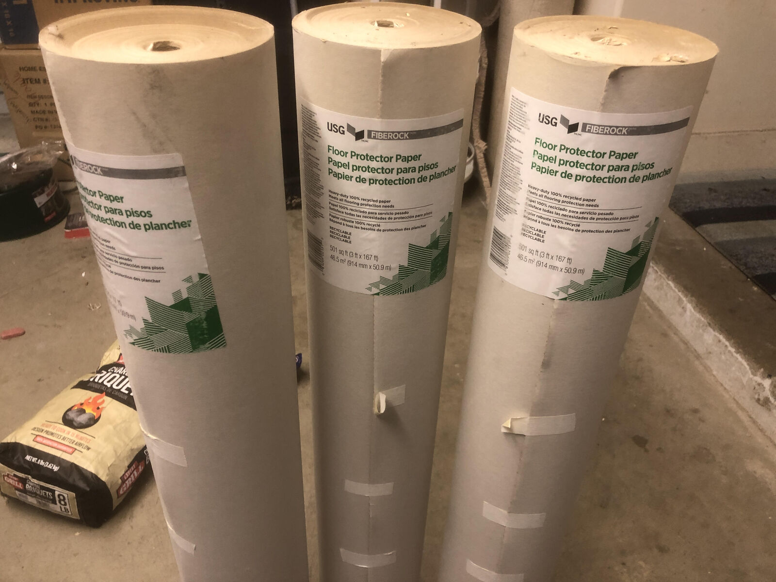 USG Fiberock Floor Protector Paper  3' x 167' - 3 Rolls