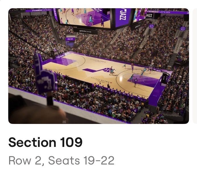 4 upper Bowl Row 2 Jazz vs Wizards Free!