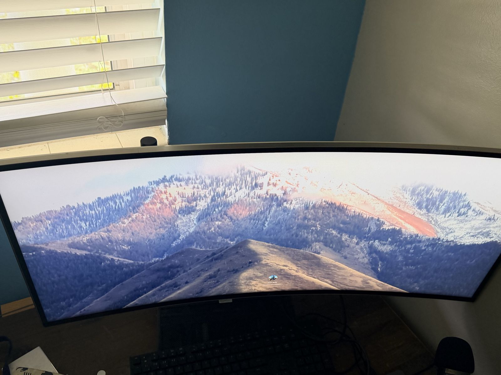 LG 38” curved monitor and post/mount