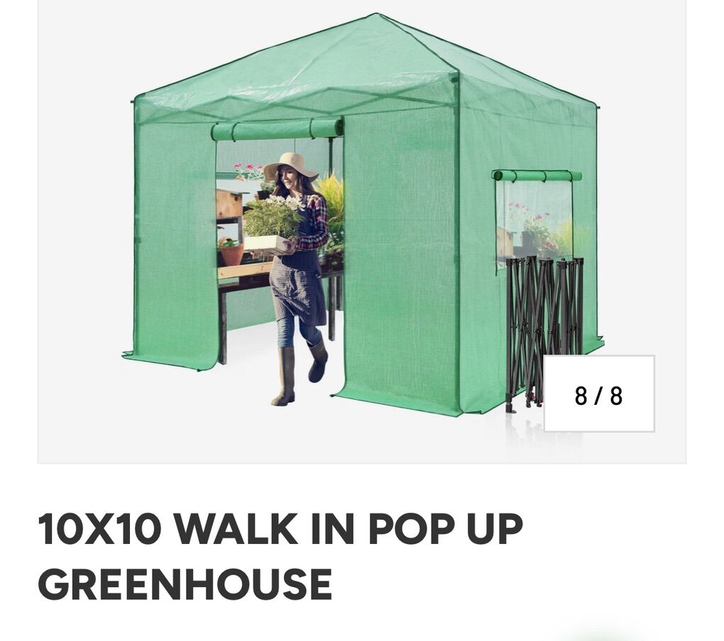 EAGLE PEAK 10X10 WALK IN POP UP GREENHOUSE