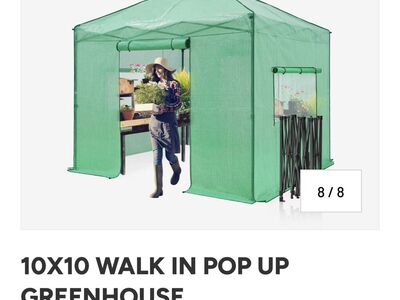 EAGLE PEAK 10X10 WALK IN POP UP GREENHOUSE