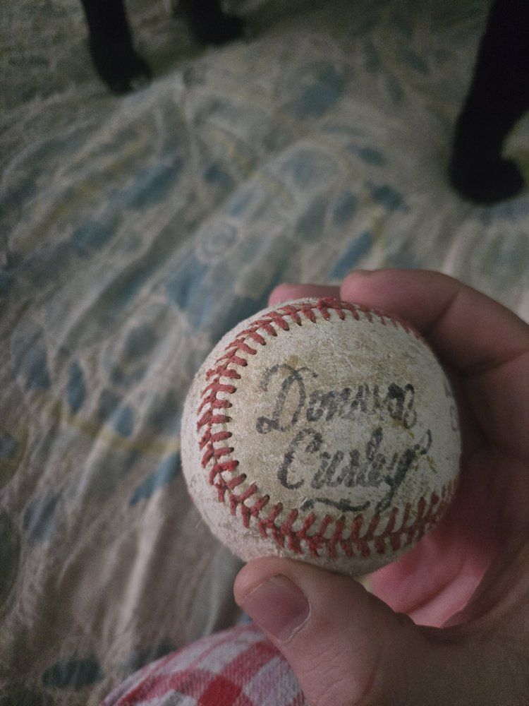 Collectible Used Baseball with Signatures - Autographed by Multiple Names, Well-Worn Condition