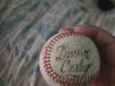 Collectible Used Baseball with Signatures - Autographed by Multiple Names, Well-Worn Condition