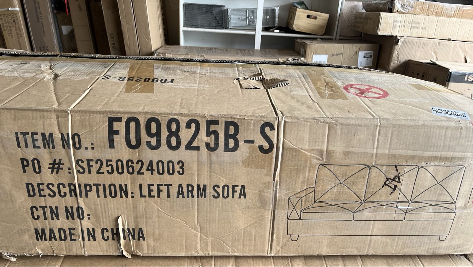 Left arm sofa OBO