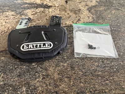 Battle Football Back Plate | Adult | Hardware Included | Fair Condition
