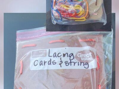 Lacing cards/strings, linking shapes