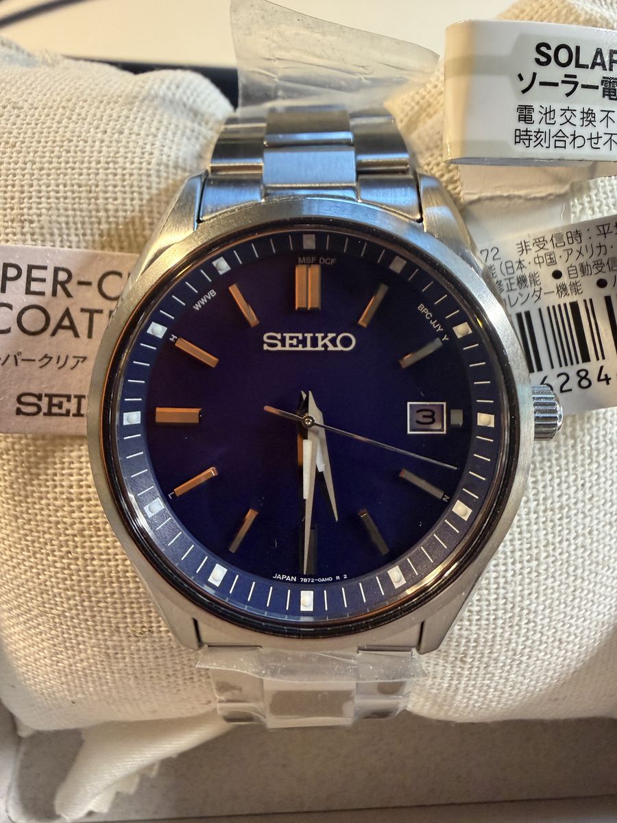 Seiko SBTM321 Selection Blue Dial Solar Atomic Radio Men Watch