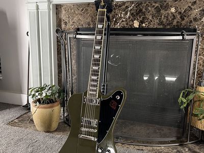 Epiphone Firebird Electric Guitar - Olive Drab Green Finish with Humbuckers