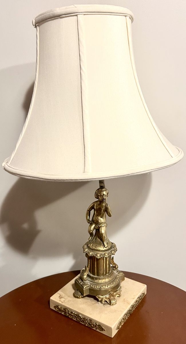 Vintage Cupid Table Lamp