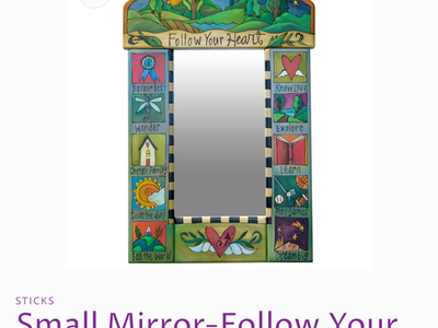 Random Acts of Art “Follow Your Heart” Hand-Painted Mirror