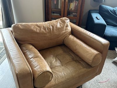 Modern Leather Club Chair
