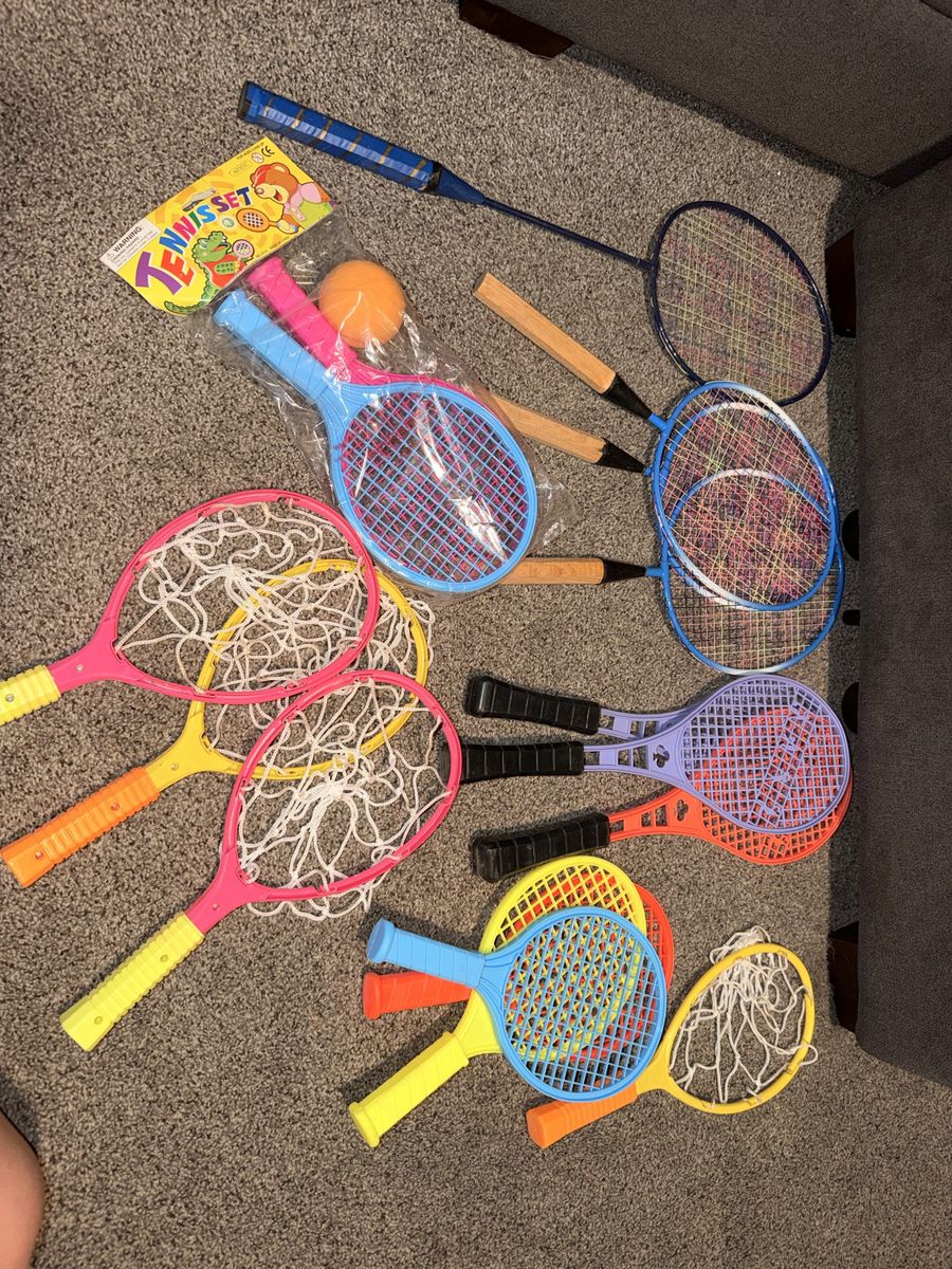 Kid's Plastic Tennis & Badminton Racket Set