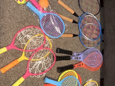 Kid's Plastic Tennis & Badminton Racket Set