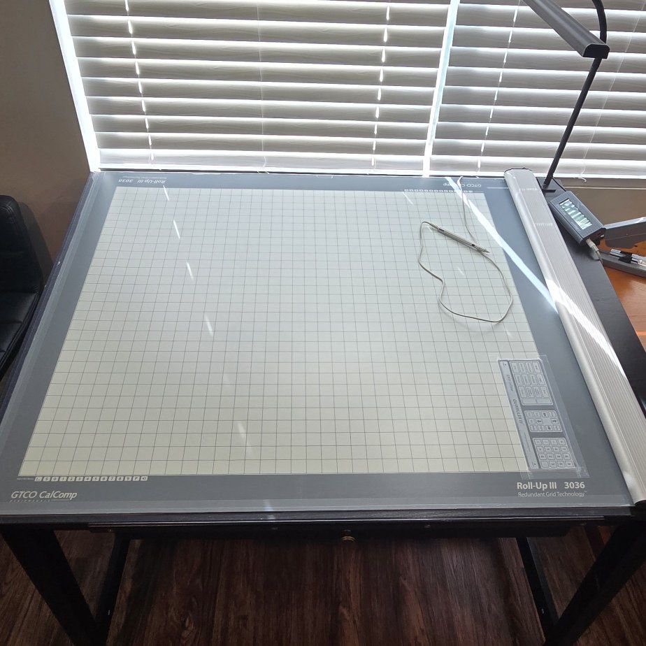 GTCO Calcomp Roll-Up Digitizer with Quick Ruler.