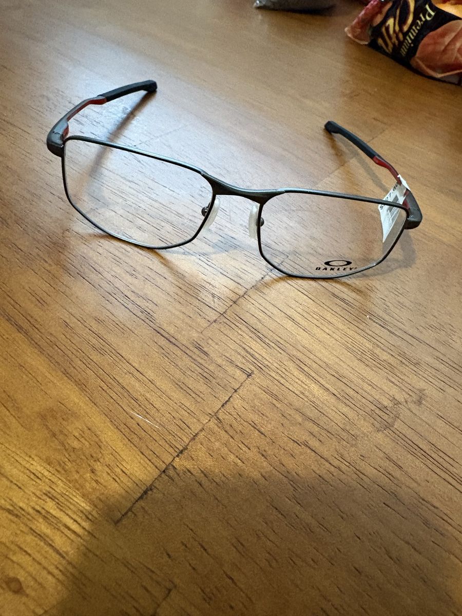 Oakley Men's Eyeglasses Frames Black and Red