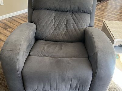 Gray color Big and Tall Oversized Rocker Recliner.