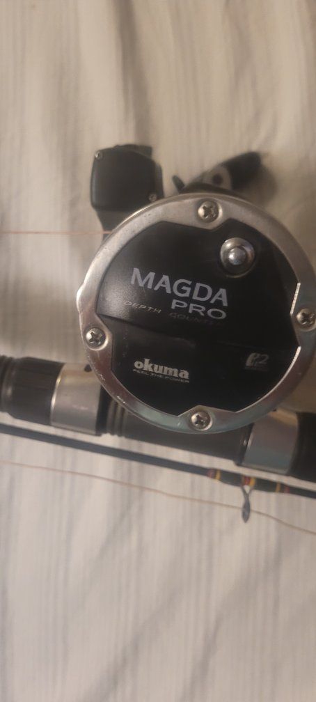 Okuma Magda Pro MA-20DX Depth Counter Reel with Shakespeare Ugly Stik Fishing Rod. This is a Great Combination Rig.  you'll love