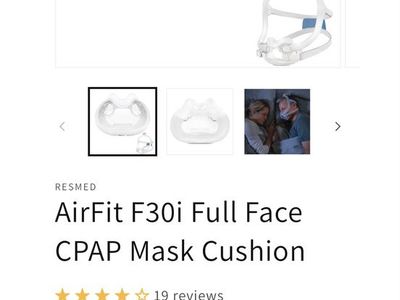 ResMed AirFit F30i Full Face CPAP Mask Cushion, Wide, REF 63353 - Brand New Sealed