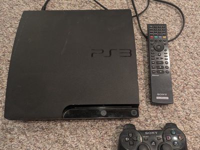 Sony PlayStation 3 PS3 Slim Console CECH-3001A with Controller and Remote