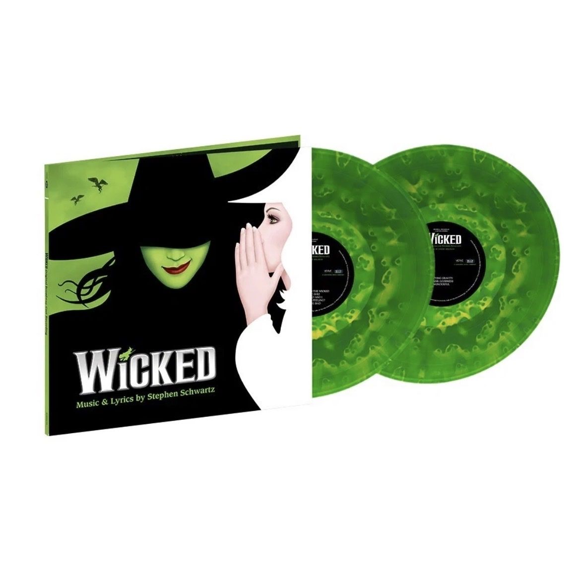 Wicked 20th Anniversary “Wicked Green” Vinyl 2LP-Original Cast Recording-Lenticular Art Print-SEALED
