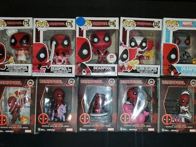 Marvel Deadpool Figure Lot - Funko Pop! & Beast Kingdom Mini Egg Attack - Set of 10