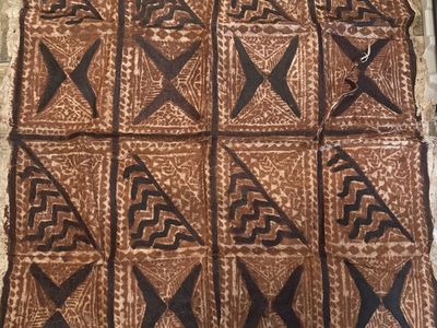 Vintage handmade tapa bark cloth