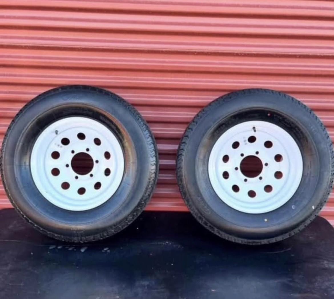 New Set ST 225/75 R 15 Trailer Tires With Wheels