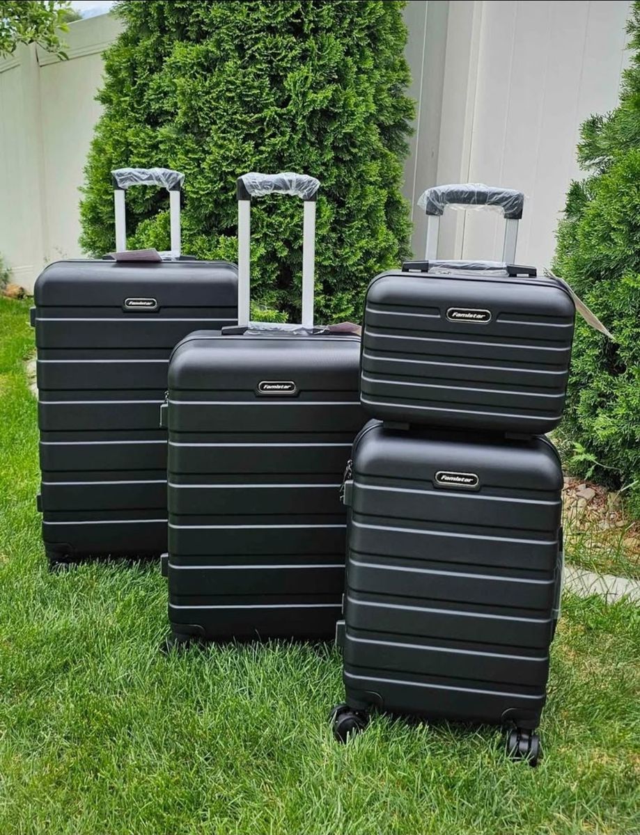 NEW 4 Piece Hardshell Luggage Set TSA Lock 14” 20” 24” 28”  #190