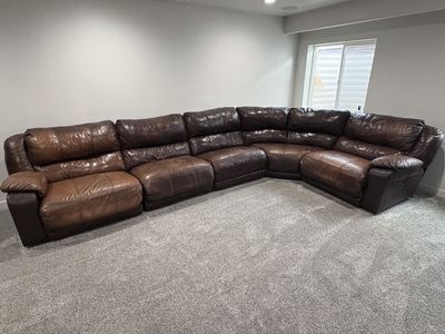 Large Leather Sectional
