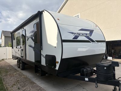 Like-New 2023 Forest River Vengeance Rogue 25V Toy Hauler