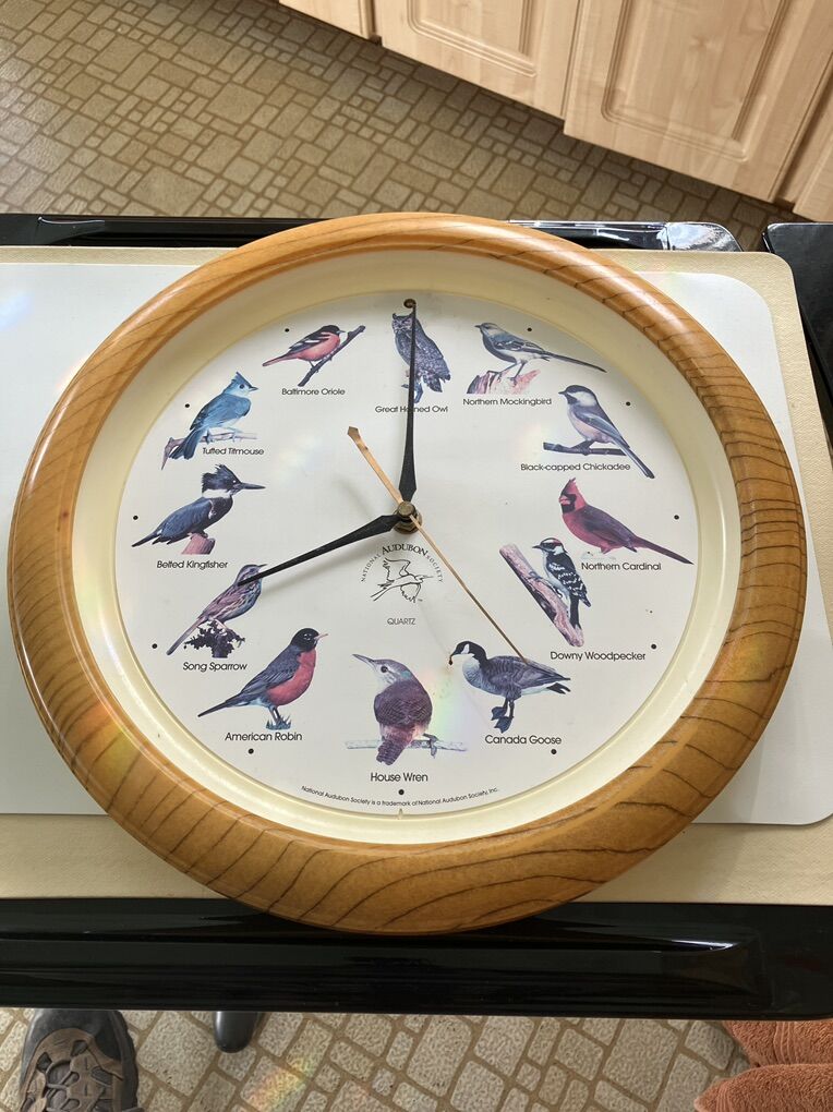 National Audubon Society Quartz Singing Bird Clock