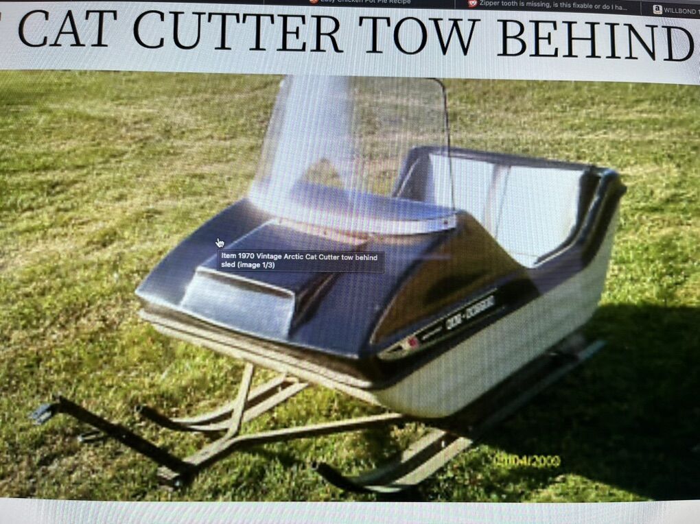 -Vintage Arctic Cat Cutter Toe Behind Sled/trailer