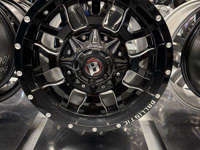 Ballistic Offroad Wheels - Black 17x9 lug pattern 8x170/180 brand new set of 4 wheels