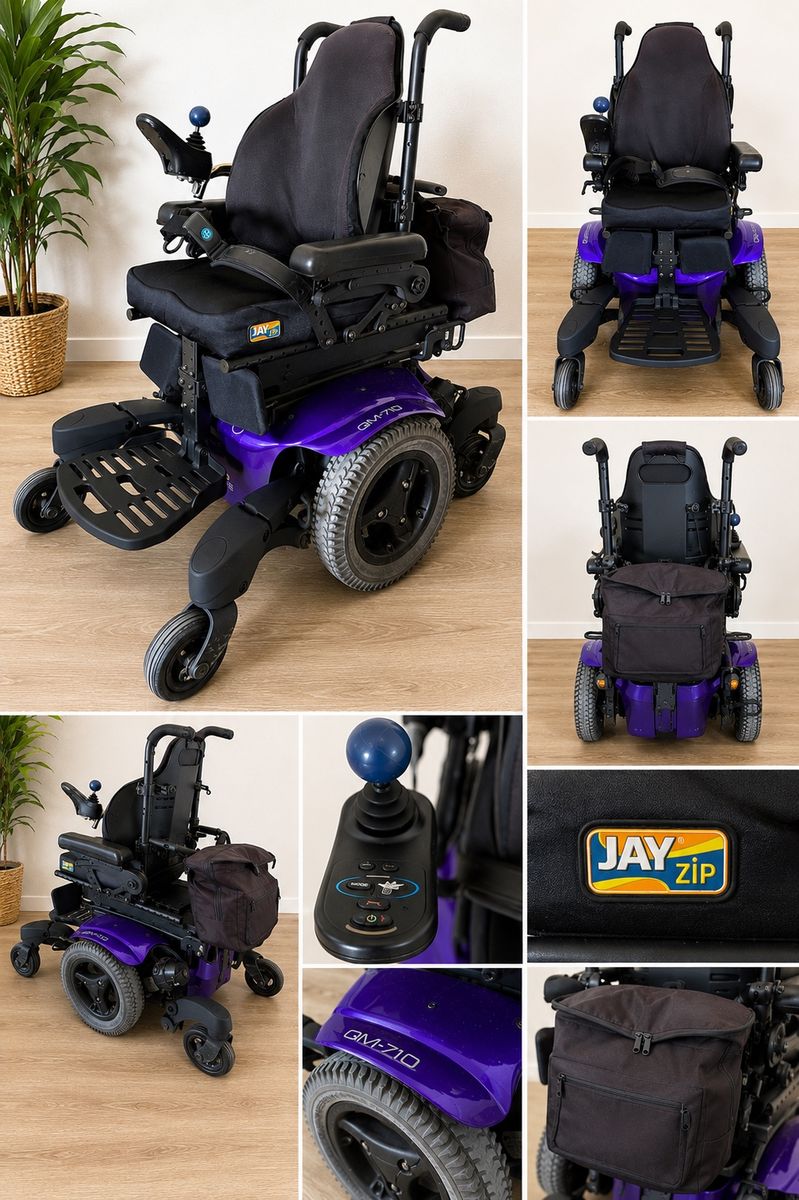 Quickie QM-710 Electric Power Wheelchair with Jay Zip Cushion