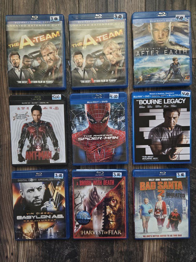 BLU RAY MOVIES- LIKE NEW