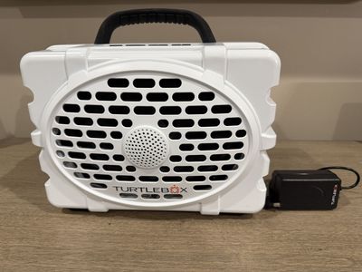Turtlebox Generation 2 Bluetooth Speaker - White, Portable, Waterproof, Loud Outdoor Audio