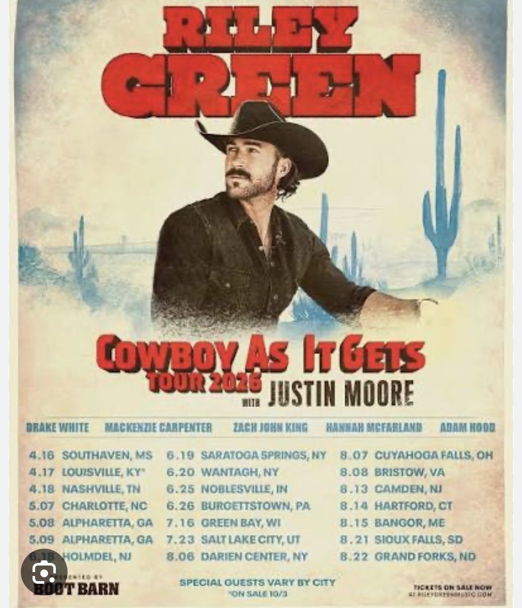 4 Riley Green lawn tickets