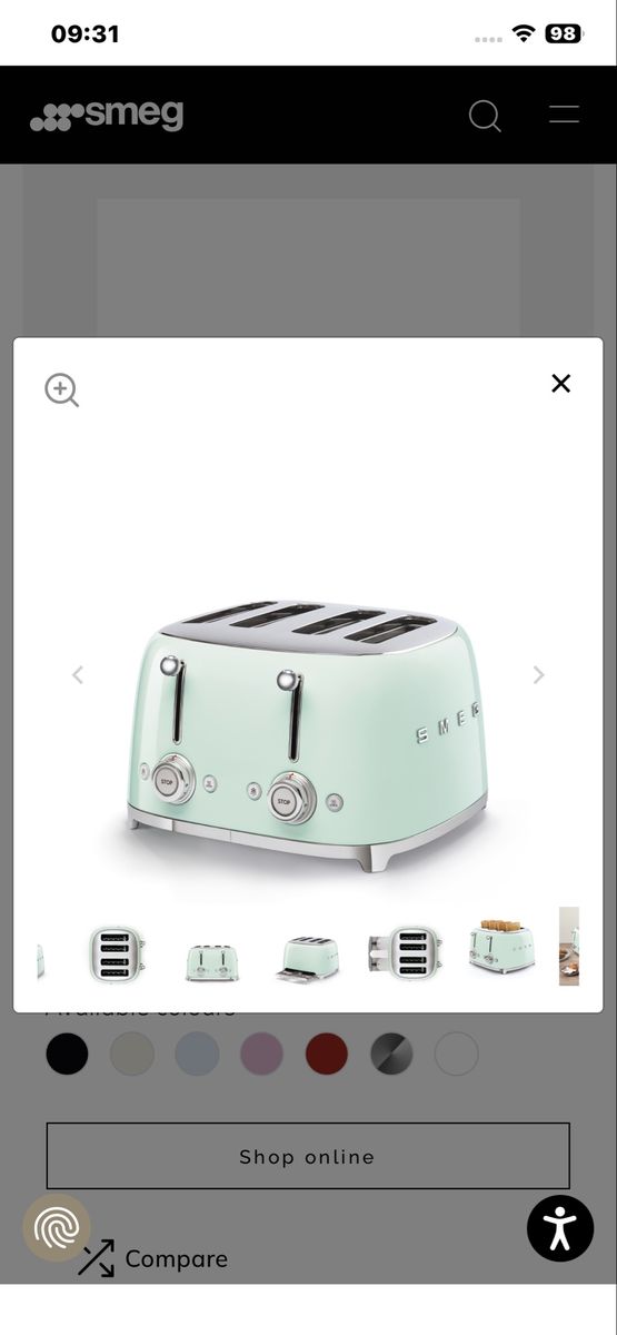 SMEG 4 Slot Toaster