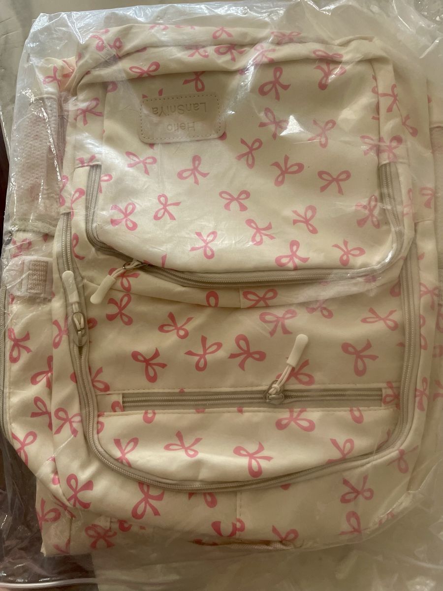 Hello LanShiYa Pink Bow Pattern Backpack
