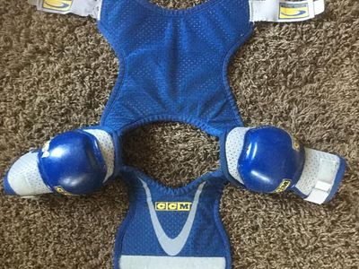 CCM Powerline Youth Small Hockey Shoulder Pads - Ages 3-6 - Blue