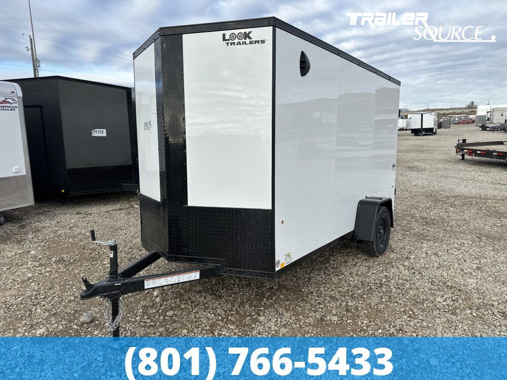 6x12 Look ST DLX Enclosed Cargo Trailer - 6'6" Interior - 3.5K GVWR .080 PolyCor, Black Out Package