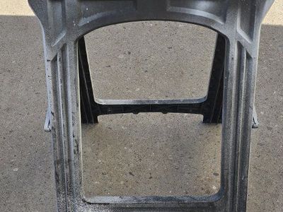 Sturdy Black Sawhorse for Construction, Carpentry & DIY Projects - Used Condition