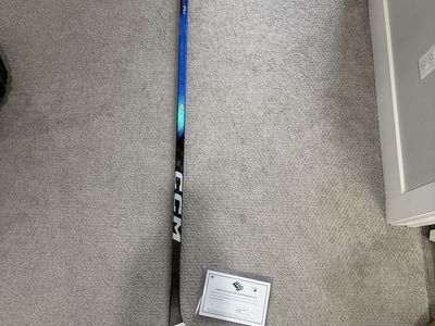 Logan Cooley Utah mammoth game used stick from 2025-2026 nhl season
