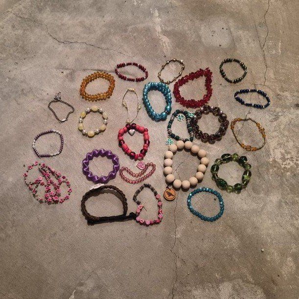 Assorted Beaded Bracelets - Mixed Colors & Styles, Set of 20+ Fashion Jewelry