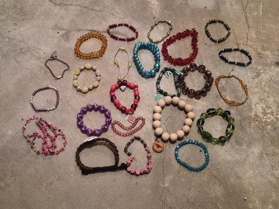 Assorted Beaded Bracelets - Mixed Colors & Styles, Set of 20+ Fashion Jewelry
