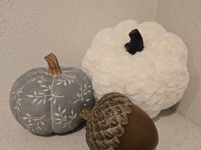 Fall Decor Set of Autumn Pumpkins and Acorn There is two of each kind