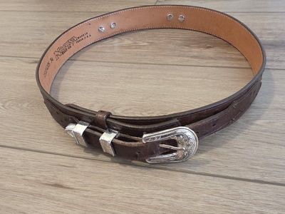 Nocona Western Cowboy Ostrich Belt | Size 34