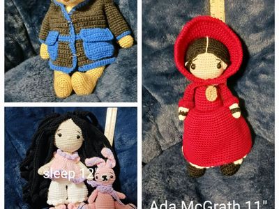 Hand made crochet amigurumi dolls