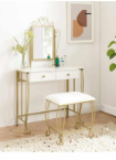 Vanity with heart on top of mirror