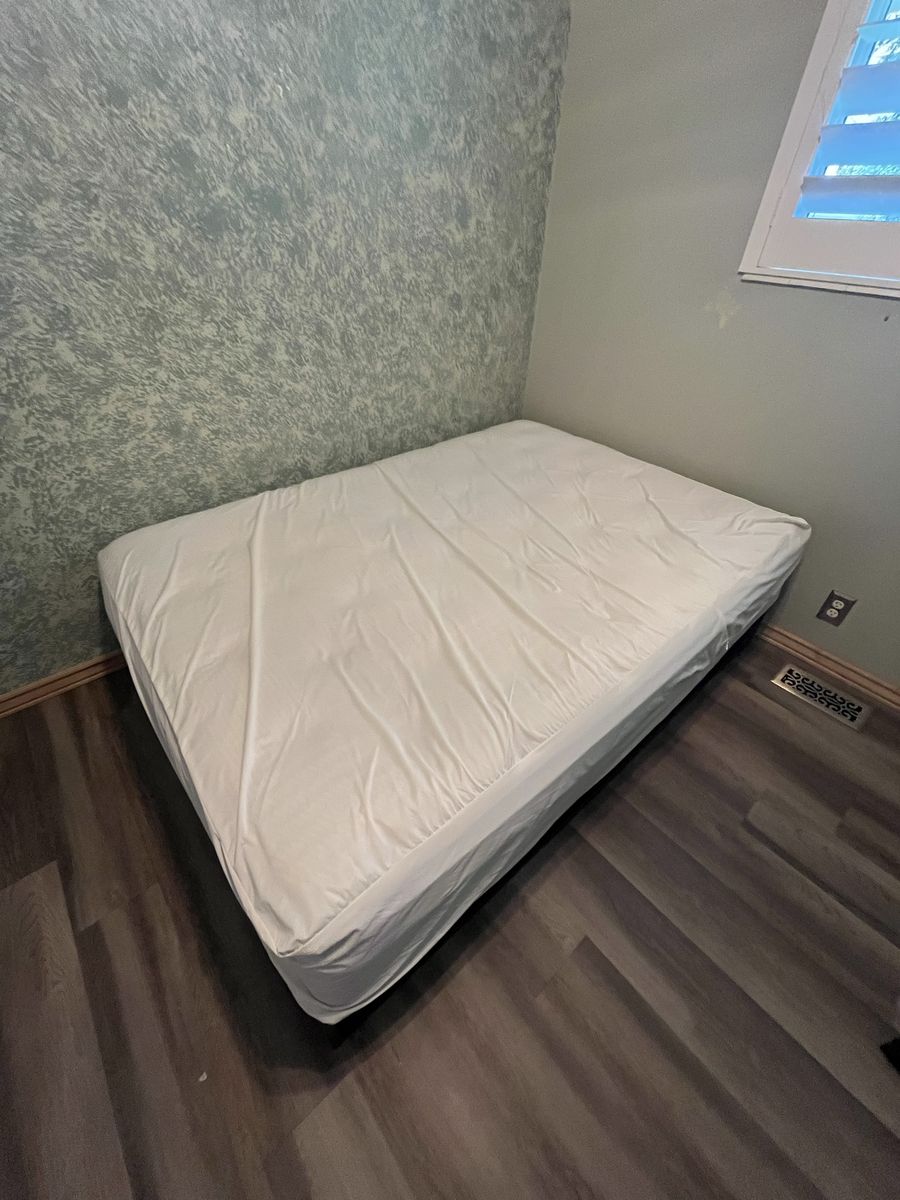 Used Mattress and Metal Bed Frame